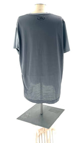 Athleticwear Top By Under Armour Size Large HeatGear Grey Short Sleeve Top - TheRealThreads